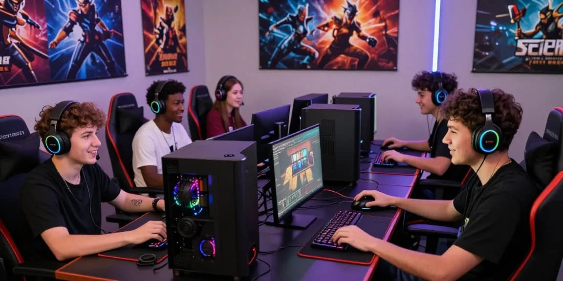 Players enjoying an online gaming session while accessing CIKA4D promotions in a vibrant gaming space.