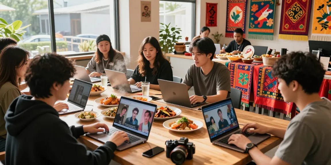Engaging community sharing content on https://hanadultalk.com, celebrating Asian culture in Spanish.