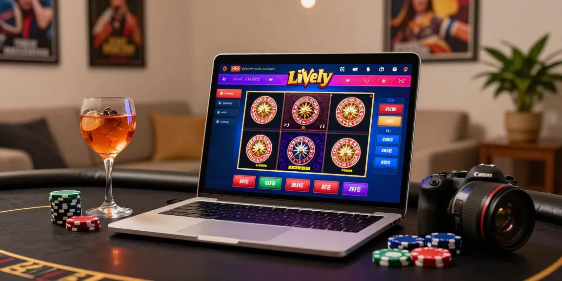 Nouveau casino en ligne présentant une interface de jeu dynamique avec un cocktail et des jetons de poker dans un cadre domestique confortable.