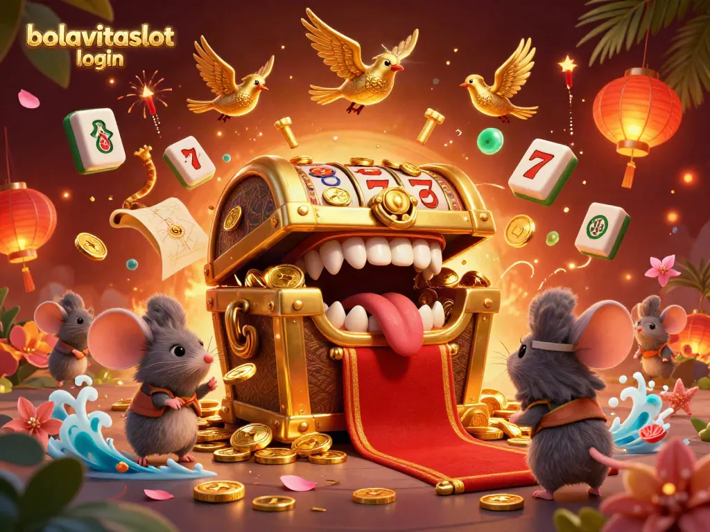 Engage with exciting gameplay at bolavitaslot login, where adventurer mice discover treasures within a dynamic casino scene.