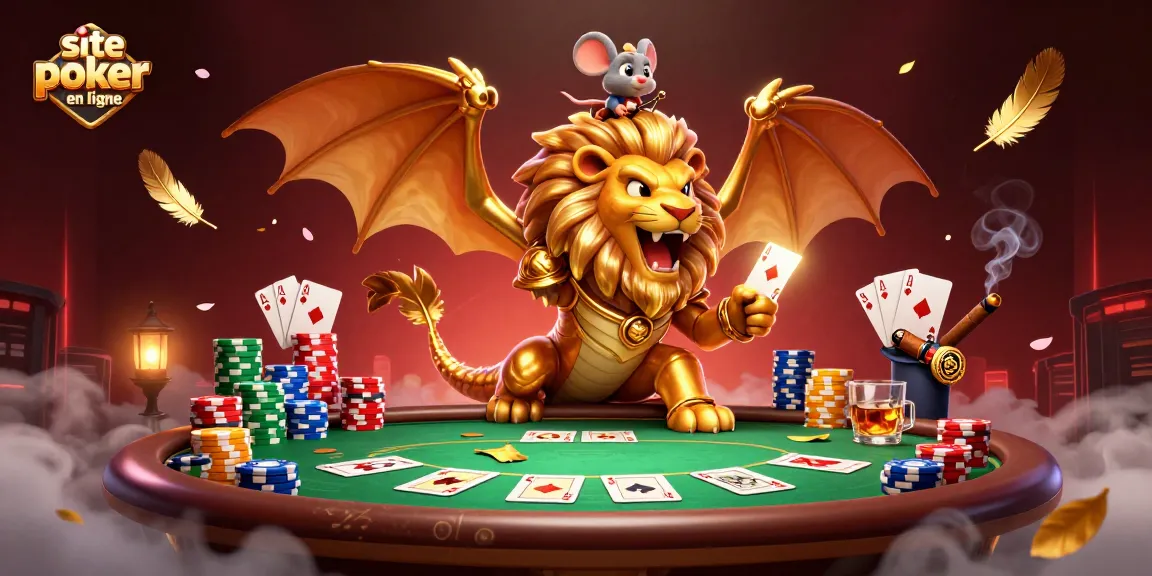 Participez à un site poker en ligne et découvrez des jeux palpitants entourés de jetons colorés.