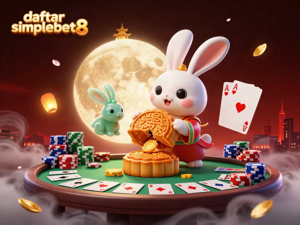 Experience the thrill of daftar simplebet8 with festive moon festivities, poker chips, and rich visuals.