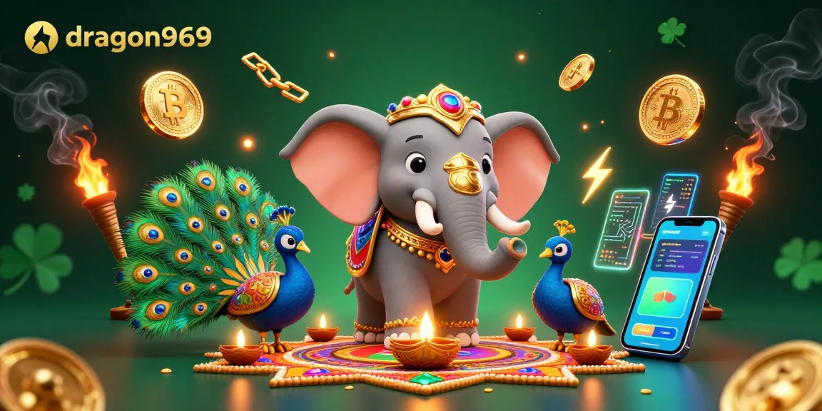 Play exciting games at dragon969 with colorful 3D illustrations of vibrant casino elements.