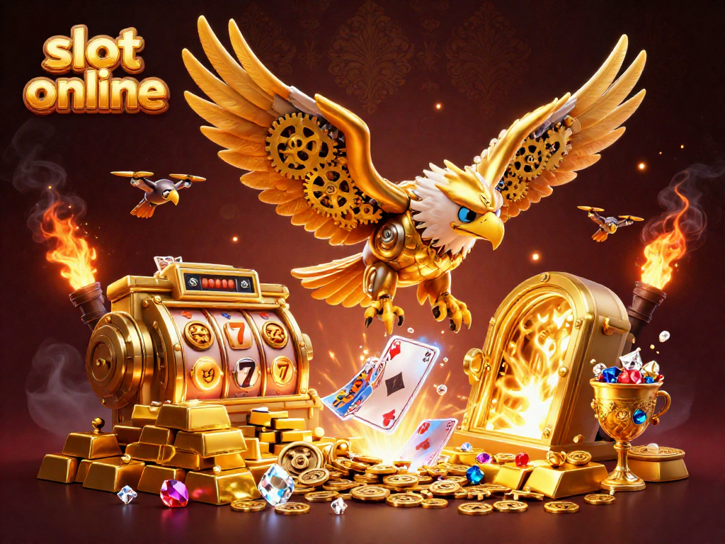 Spin and win with an exhilarating slot online experience featuring vivid casino elements and treasures.