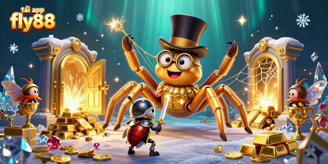 Experience thrilling adventures as you tải app fly88 with a golden spider in the casino world.