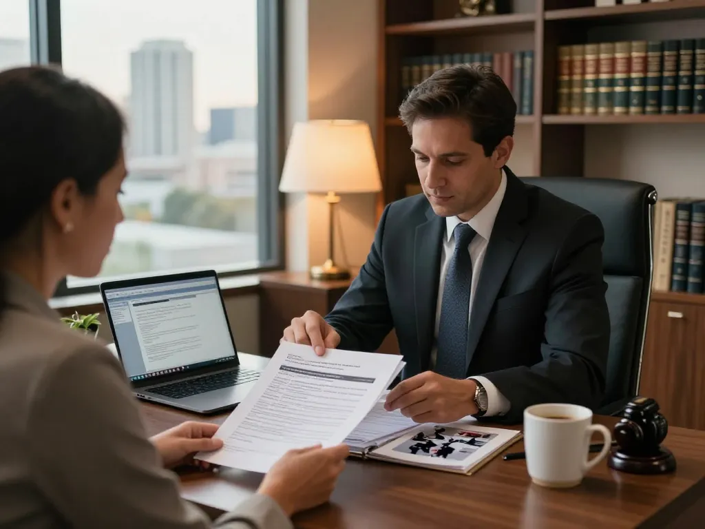 Consultation with an Orlando Personal Injury Lawyer discussing case details in a welcoming office.