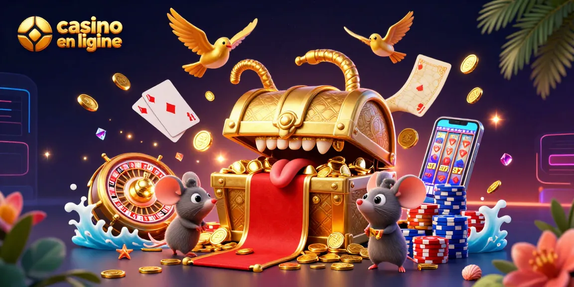 Gagnez au casino en ligne avec des jeux palpitants et des trésors scintillants.