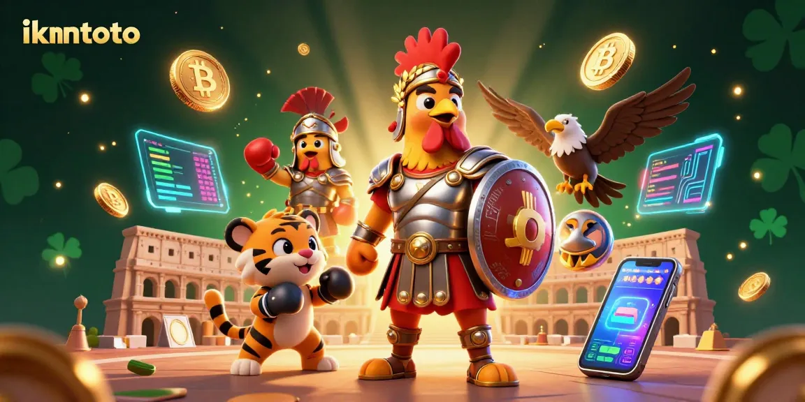 Engage in thrilling gaming with ikntoto as the gladiator rooster commands a vibrant arena.