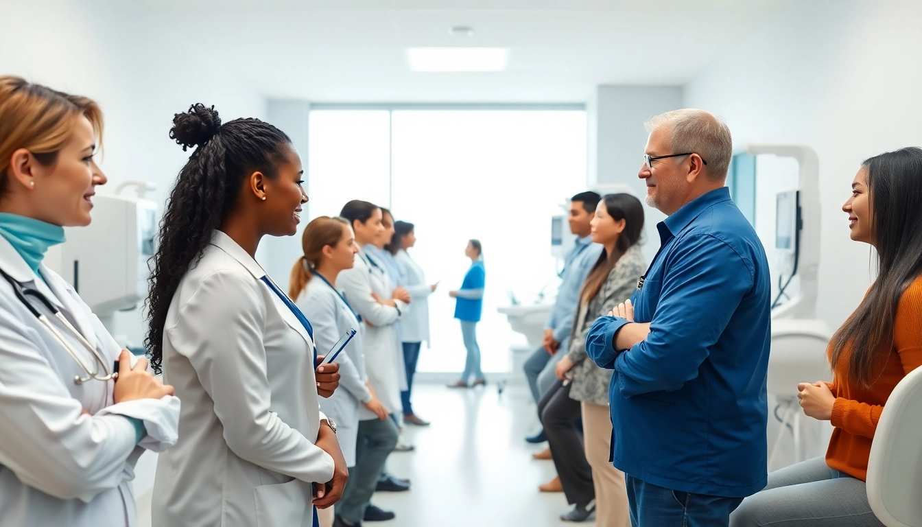 Experience full body health check Sydney with professionals assisting patients in a well-lit clinic.