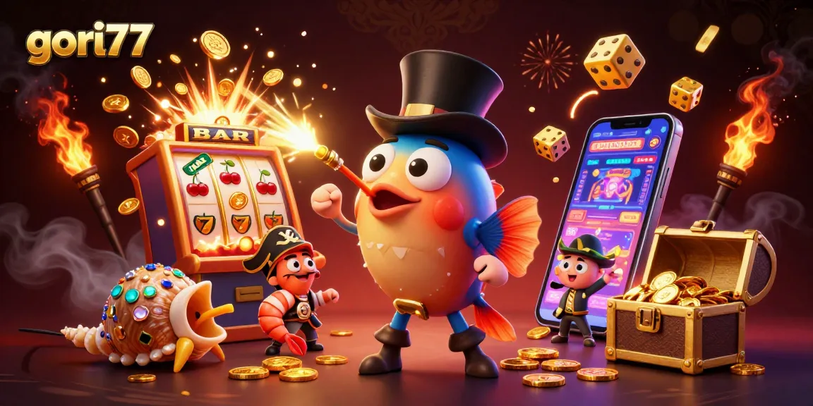 Win big with gori77 as the anglerfish and friends dive into a vibrant casino adventure!