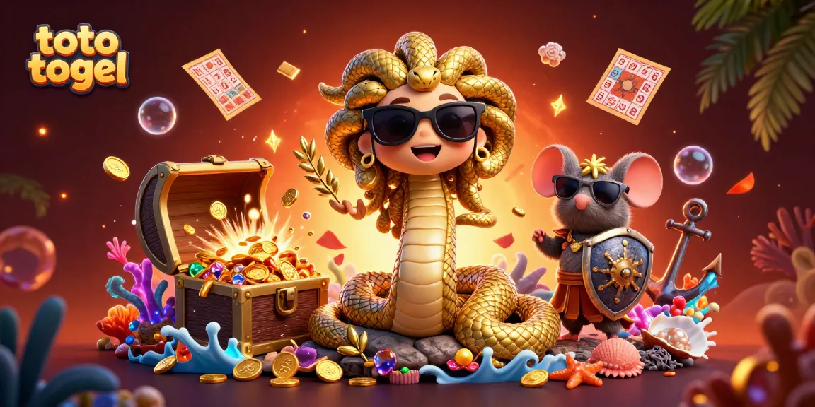Engage in thrilling toto togel gameplay with vibrant 3D characters amidst glowing treasures.