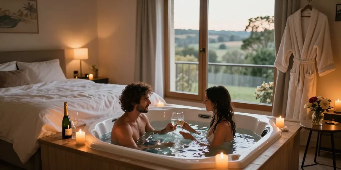 Experience an escapade romantique toulouse in a cozy love room with a private jacuzzi and romantic ambiance.