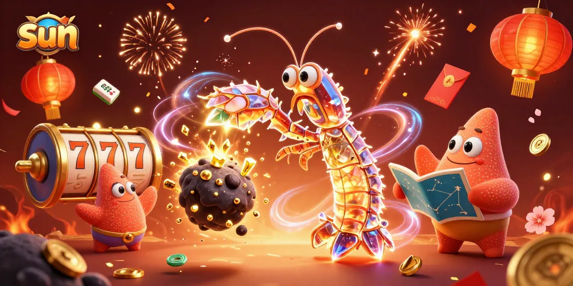 Spin to win at Sun with an exhilarating slot adventure amidst a vibrant 3D celebration!