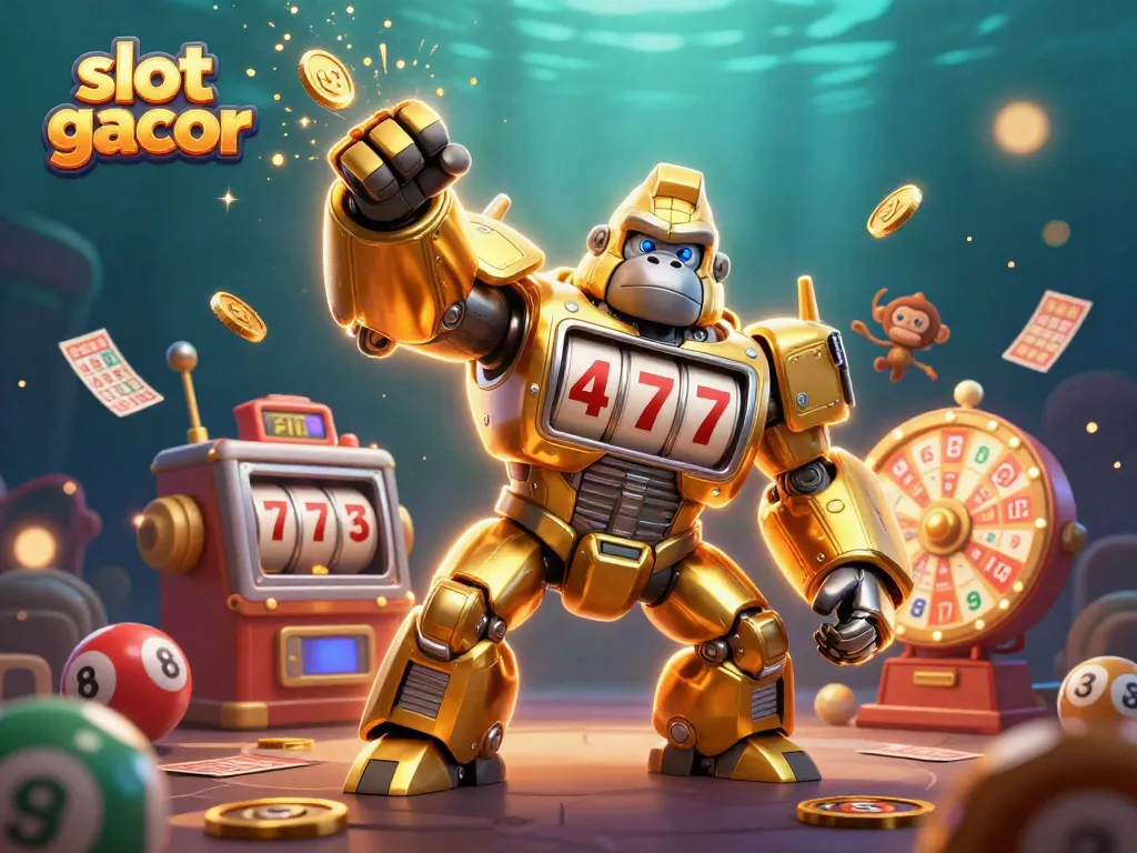 Experience winning thrills with slot gacor in a vibrant 3D casino illustration.