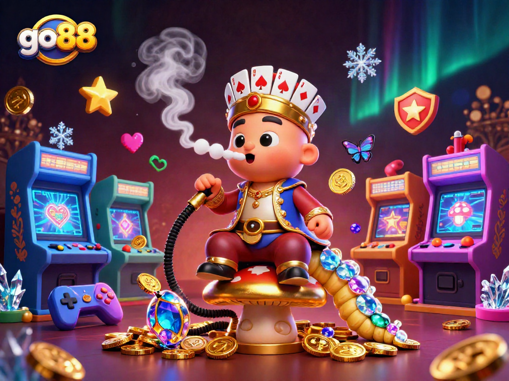 Experience the excitement of go88 with vibrant 3D casino elements and characters engaging in thrilling gameplay.