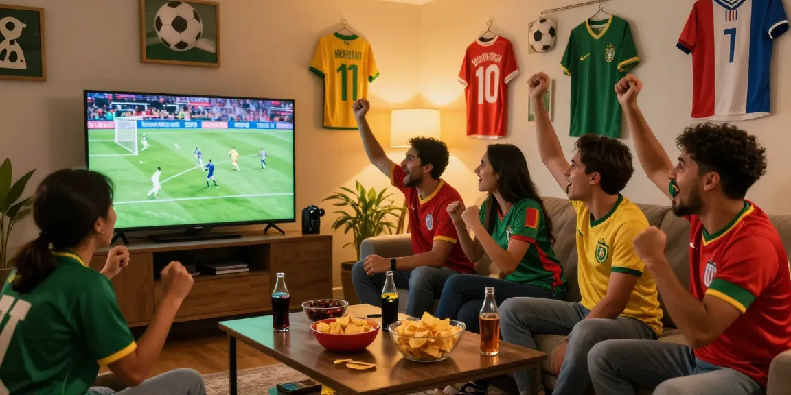 Penggemar merayakan tebak skor piala dunia 2026 dalam suasana meriah dengan pernak-pernik sepak bola.