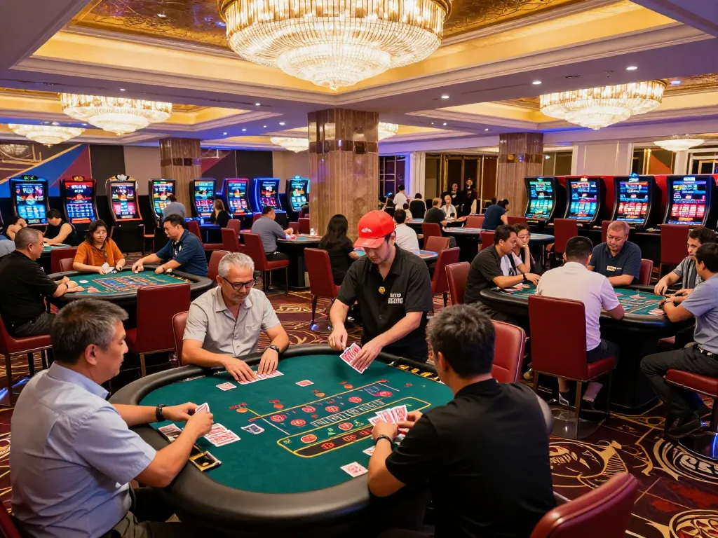 Players enjoying an exciting game at RR88 casino with a vibrant gaming atmosphere.