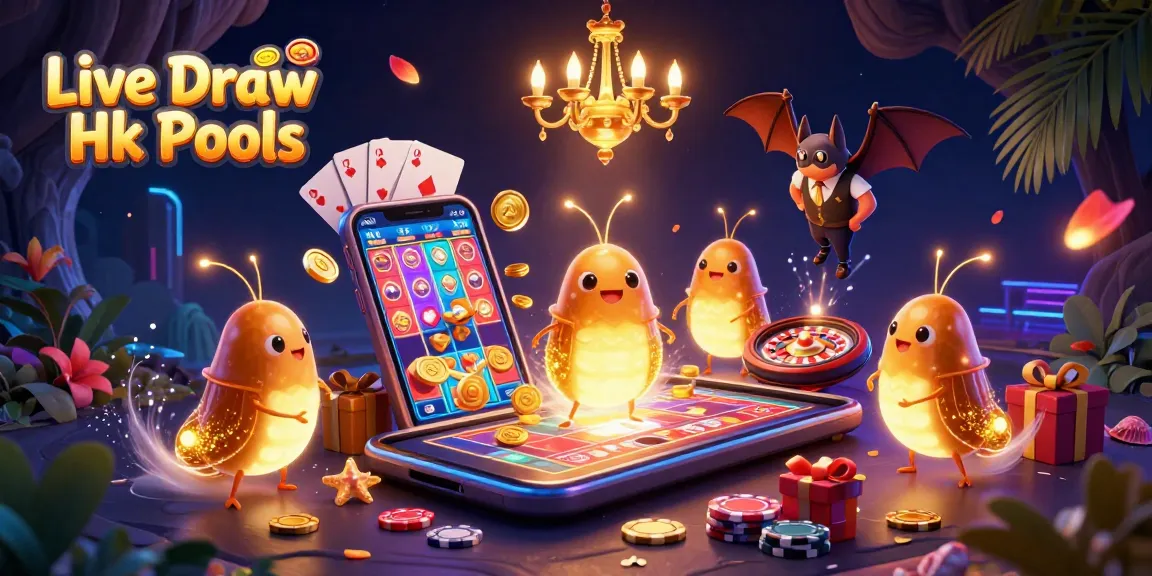 Experience the thrilling Live Draw Hk Pools with an illuminated cave casino showcasing vibrant game elements.