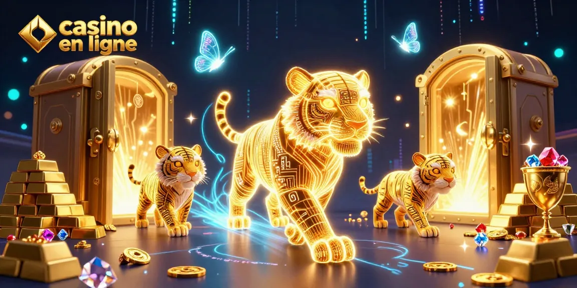 Explorez des jeux captivants dans un casino en ligne vibrant, rempli de trésors et de lumière.
