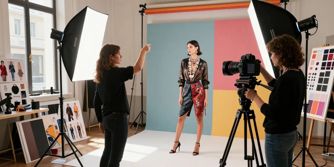 Séance photo au MaxArt studio fotografico à Milan avec un photographe professionnel et un modèle en mode