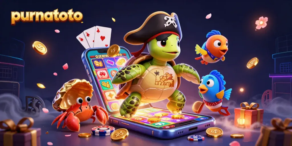 purnatoto bermain slot yang seru dengan karakter kura-kura bajak laut dan harta karun terendam
